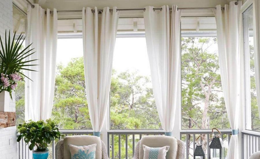 Apartment balcony curtain ideas 12
